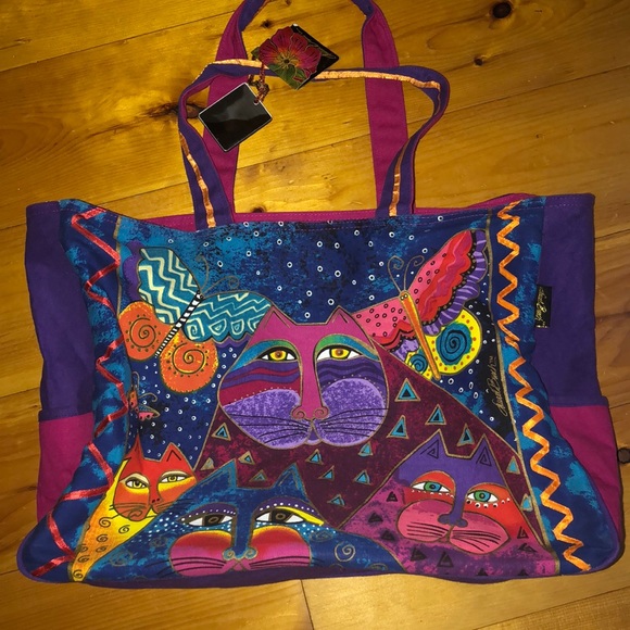 laurel burch large tote bag